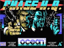 Title screen of Chase H.Q. on the MSX.
