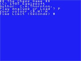 Title screen of Chess Game, The on the MSX.