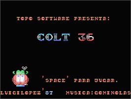 Title screen of Colt 36 on the MSX.