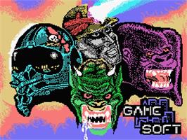Title screen of Comando Quatro on the MSX.