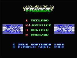 Title screen of Comando Tracer on the MSX.