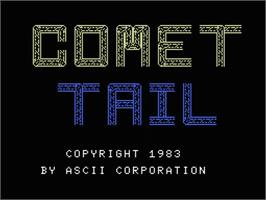 Title screen of Comet Tail on the MSX.