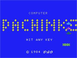 Title screen of Computer Pachinko on the MSX.