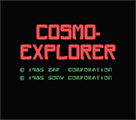 Title screen of Cosmo Explorer on the MSX.
