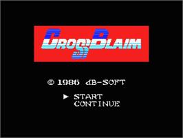 Title screen of Cross Blaim on the MSX.