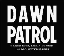 Title screen of Dawn Patrol on the MSX.