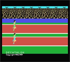 Title screen of Decathlon on the MSX.