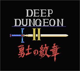 Title screen of Deep Dungeon 2 on the MSX.