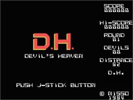 Title screen of Devil's Heaven on the MSX.