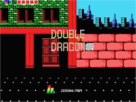 Title screen of Double Dragon (Zemina) on the MSX.