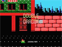 Title screen of Double Dragon on the MSX.