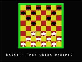 Title screen of Draughts on the MSX.