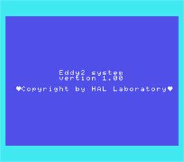 Title screen of Eddy 2 on the MSX.