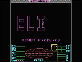Title screen of Elite on the MSX.