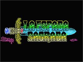 Title screen of Espada Sagrada, La on the MSX.