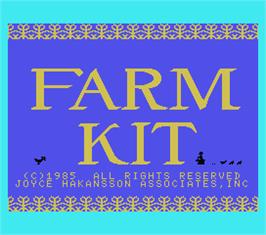 Title screen of Farm Kit on the MSX.