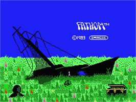 Title screen of Fathom on the MSX.