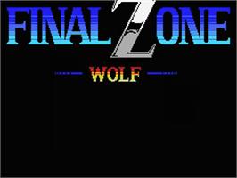 Title screen of Final Zone Wolf on the MSX.