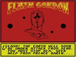 Title screen of Flash Gordon on the MSX.
