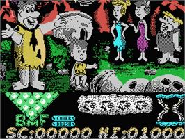 Title screen of Flintstones, The on the MSX.
