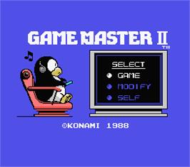 Title screen of Game Master 2 on the MSX.