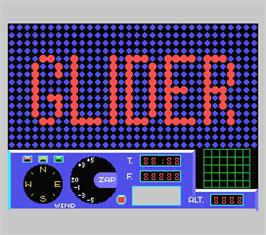 Title screen of Glider on the MSX.