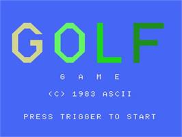 Title screen of Golf Game on the MSX.