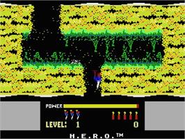 Title screen of H.e.r.o. on the MSX.