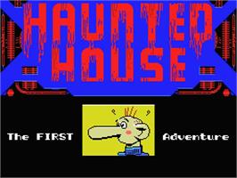 Title screen of Haunted House on the MSX.