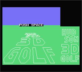 Title screen of Hudson 3d Golf on the MSX.