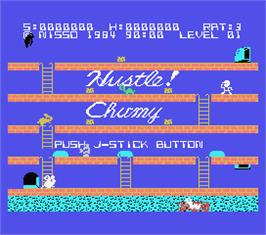 Title screen of Hustle on the MSX.