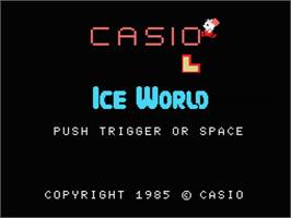 Title screen of Ice World on the MSX.