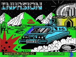 Title screen of Invasion on the MSX.