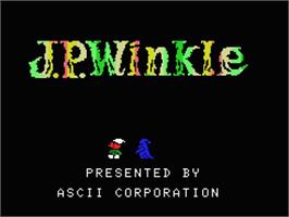 Title screen of J.p. Winkle on the MSX.