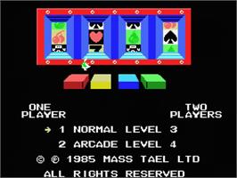 Title screen of Jump on the MSX.