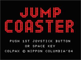 Title screen of Jump Coaster on the MSX.
