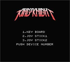 Title screen of King Knight on the MSX.