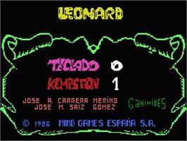 Title screen of King Leonard on the MSX.