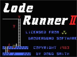 Title screen of Lode Runner 2 on the MSX.