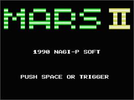Title screen of Mars 2 on the MSX.