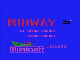 Title screen of Midway on the MSX.