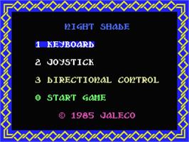 Title screen of Nightshade on the MSX.