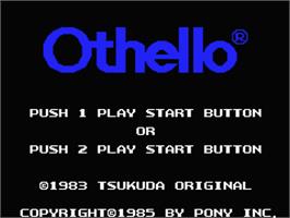 Title screen of Othello on the MSX.
