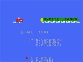 Title screen of Oyoide Tango on the MSX.
