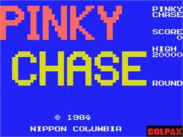 Title screen of Pinky Chase on the MSX.