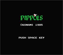 Title screen of Pippols on the MSX.