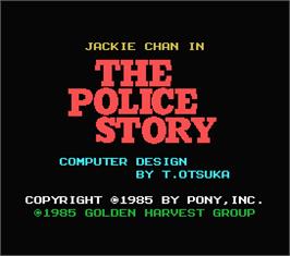 Title screen of Police Story, The on the MSX.
