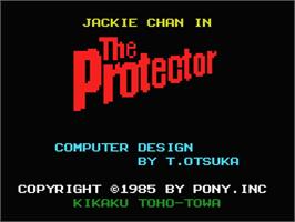 Title screen of Protector, The on the MSX.