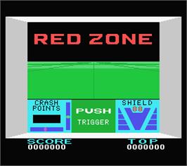 Title screen of Red Zone on the MSX.