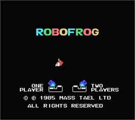 Title screen of Robofrog on the MSX.